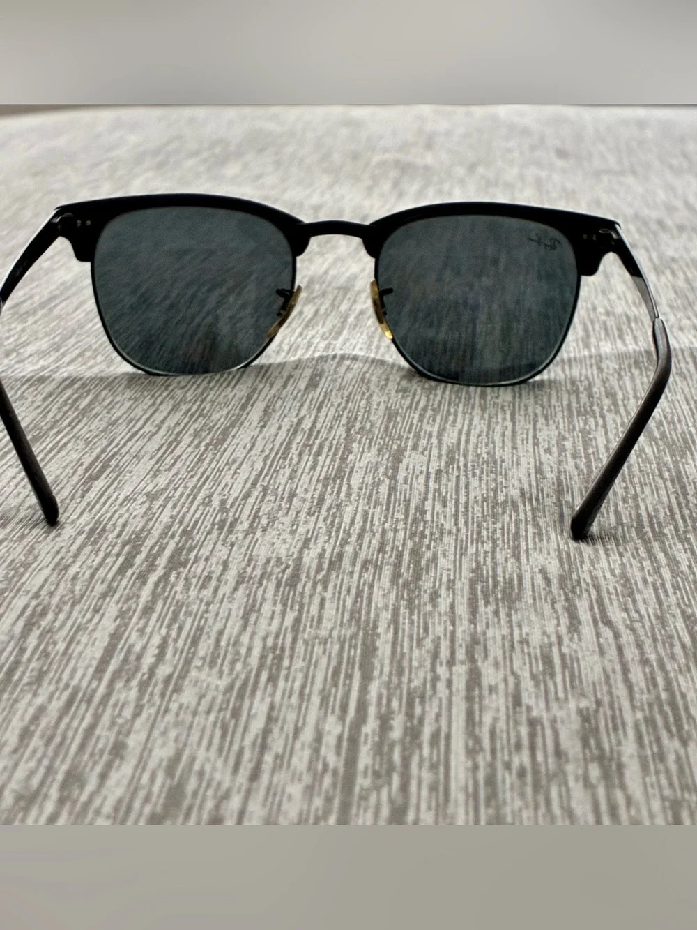 Ray-Ban Clubmaster Black Metal Frame Sunglasses with Dark Lenses